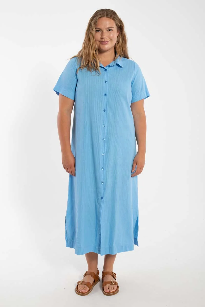 Danepippi SS Searsucker Dress Sky Blue