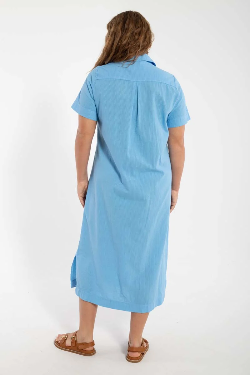 Danepippi SS Searsucker Dress Sky Blue