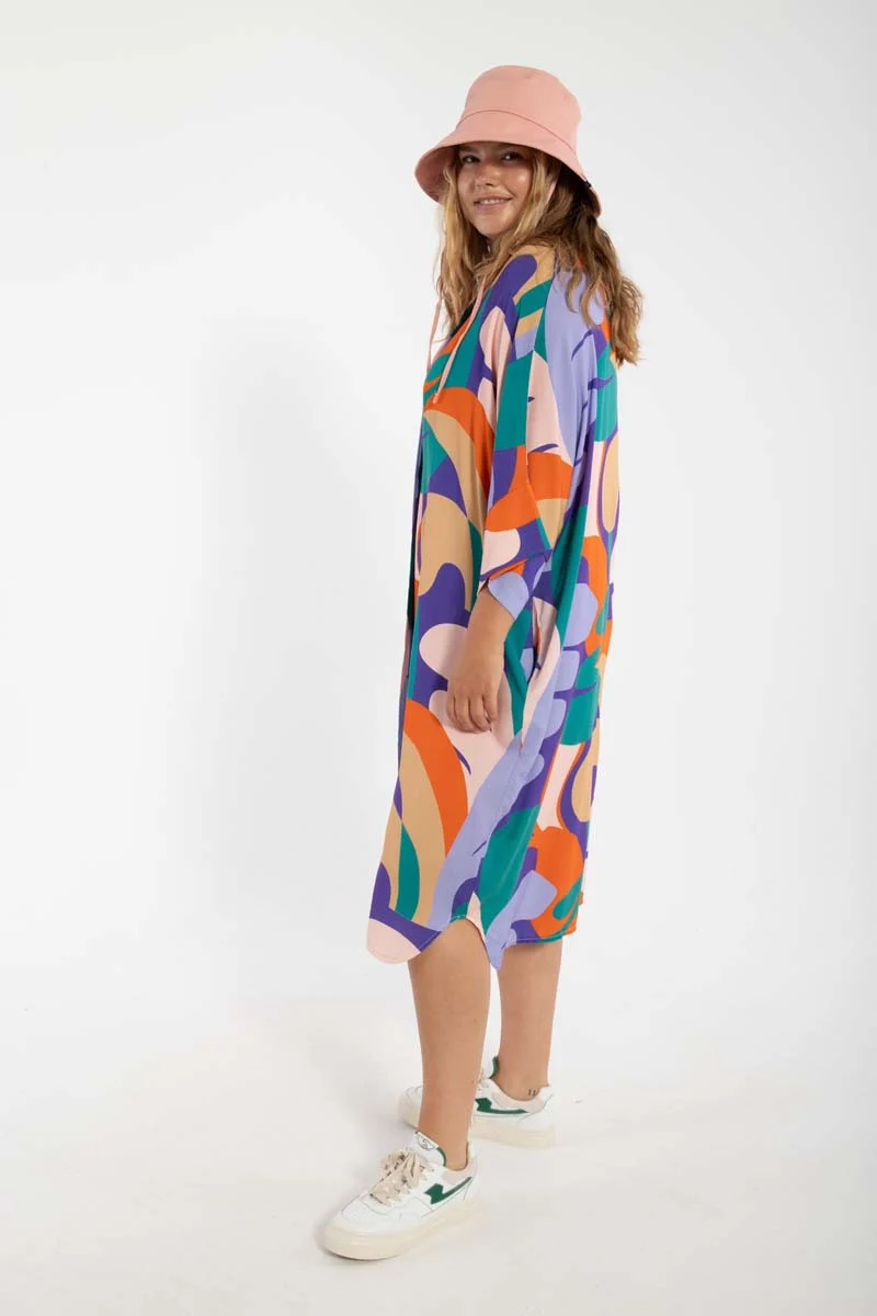 Danetiki Viscose Dress Cold Purple TROPS
