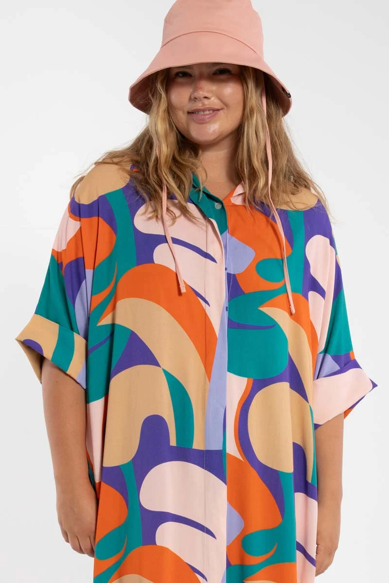 Danetiki Viscose Dress Cold Purple TROPS