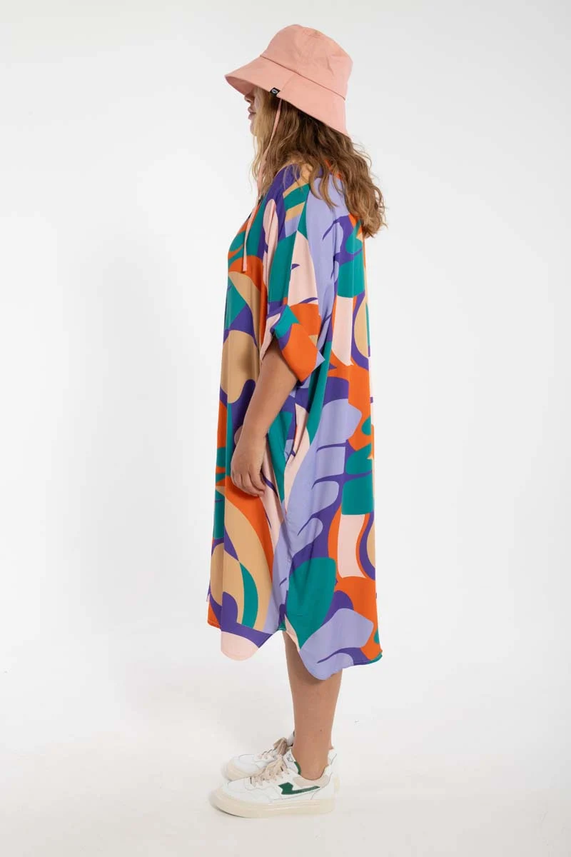 Danetiki Viscose Dress Cold Purple TROPS