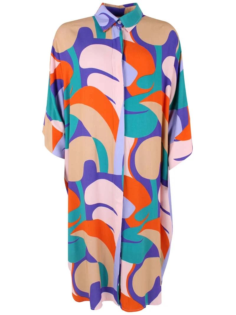 Danetiki Viscose Dress Cold Purple TROPS