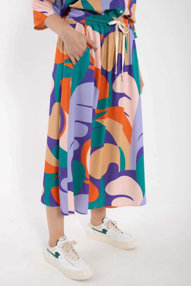 Danespresso Viscose Skirt Cold Purple TROPS