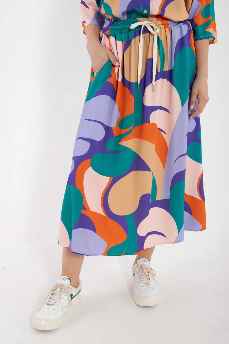 Danespresso Viscose Skirt Cold Purple TROPS