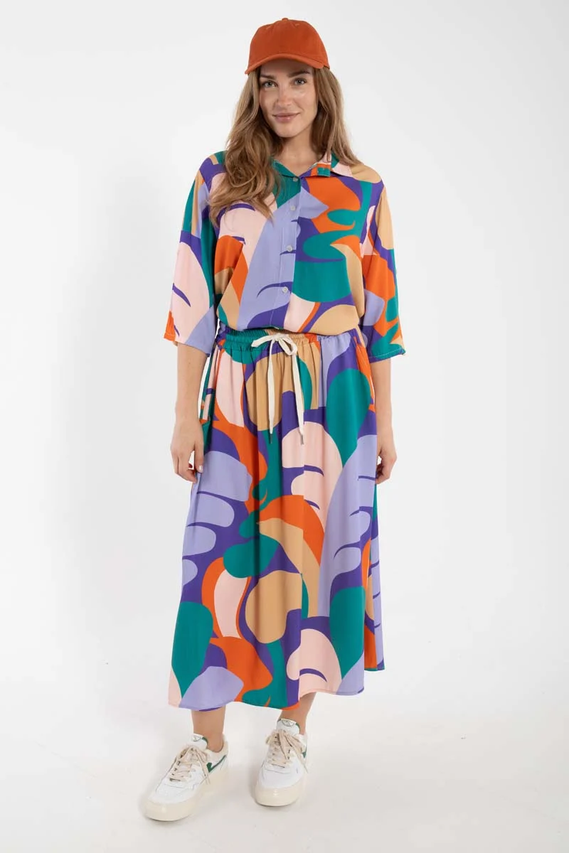 Danespresso Viscose Skirt Cold Purple TROPS