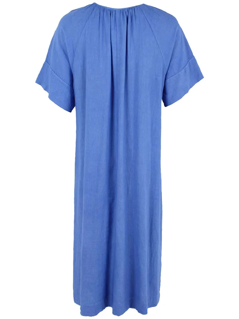 Danehostess Modal Linnen Dress Cold Blue