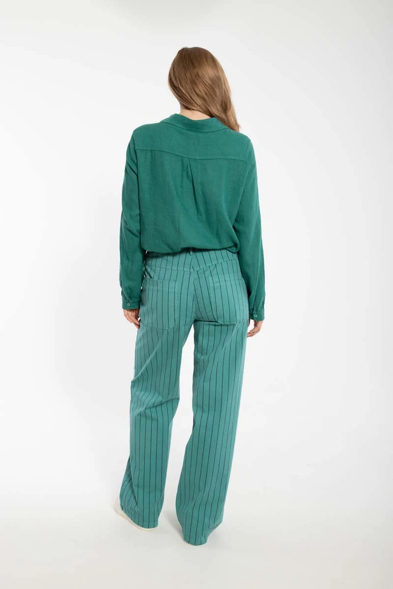 Danedaisy Stretch Canvas Pants Dk Navy/Verde