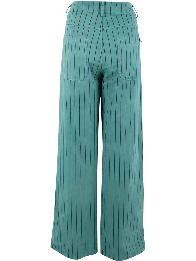 Danedaisy Stretch Canvas Pants Dk Navy/Verde