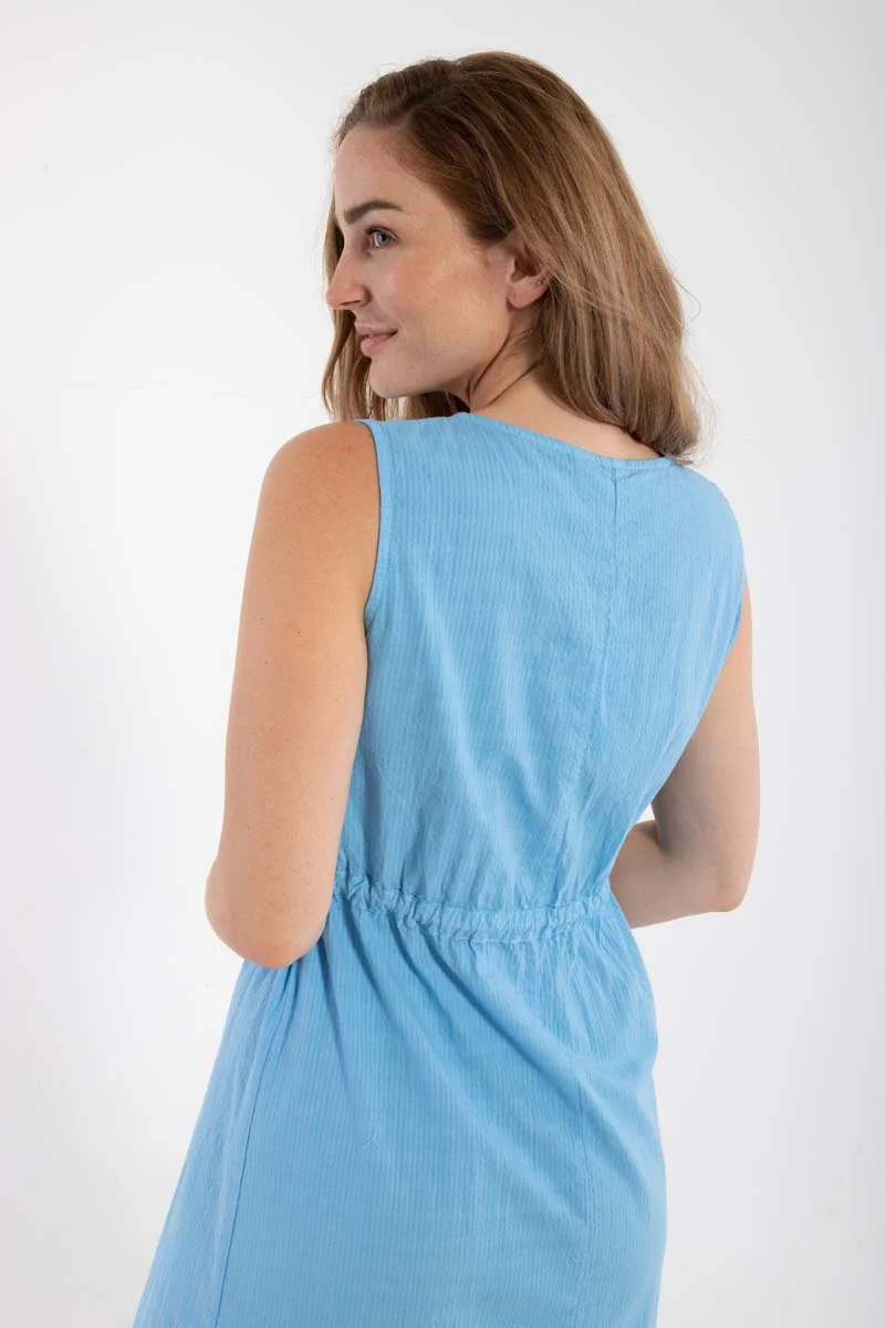 Danemimi Searsucker Dress Sky Blue