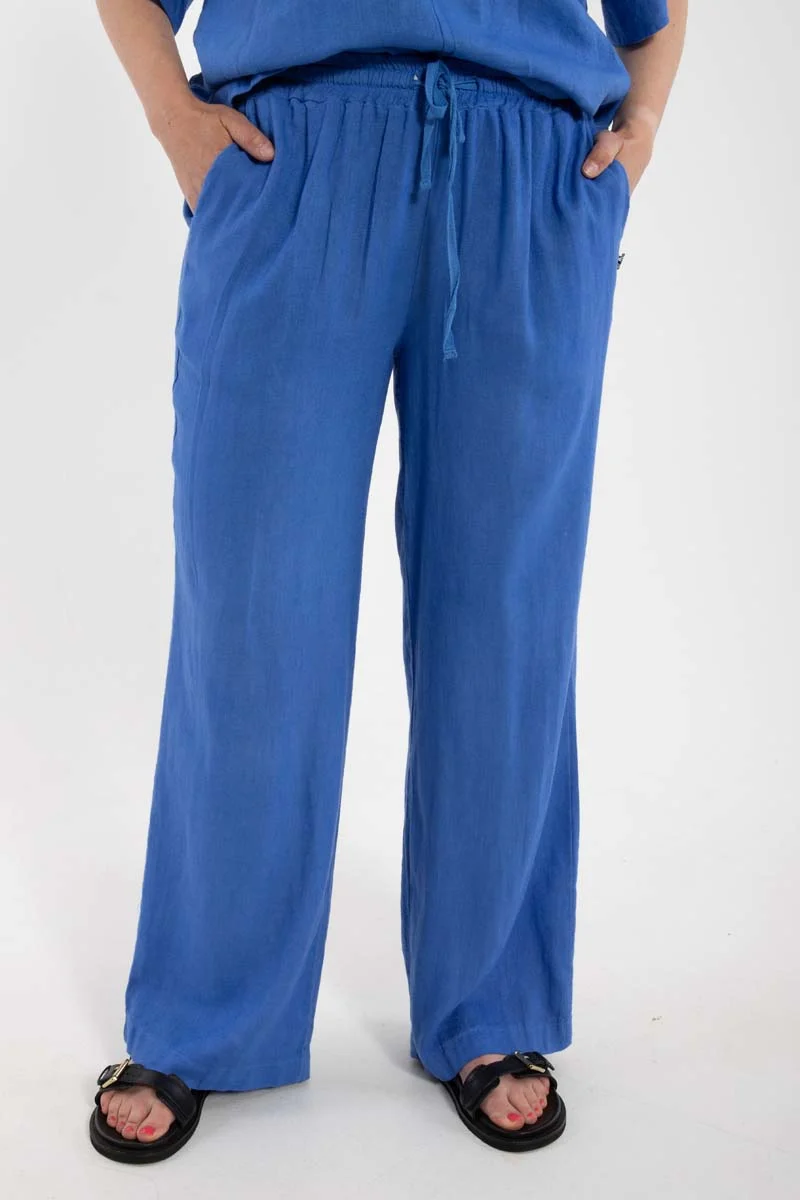Danebreeze Modal Linnen Modal Pants Cold Blue
