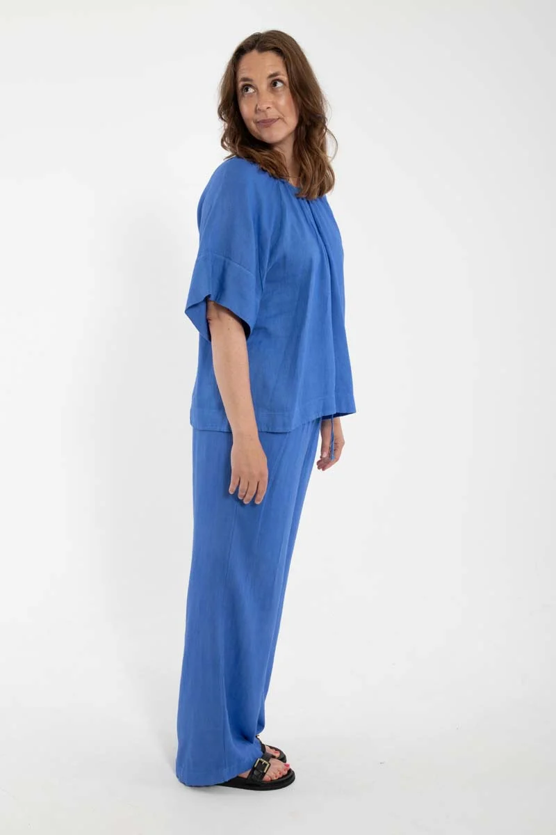 Danebreeze Modal Linnen Modal Pants Cold Blue