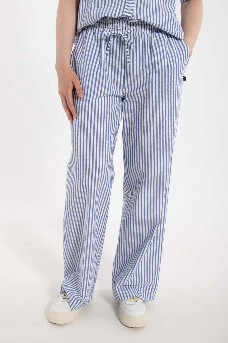 Danenynne Seersucker Pants Dk Navy/Chalk