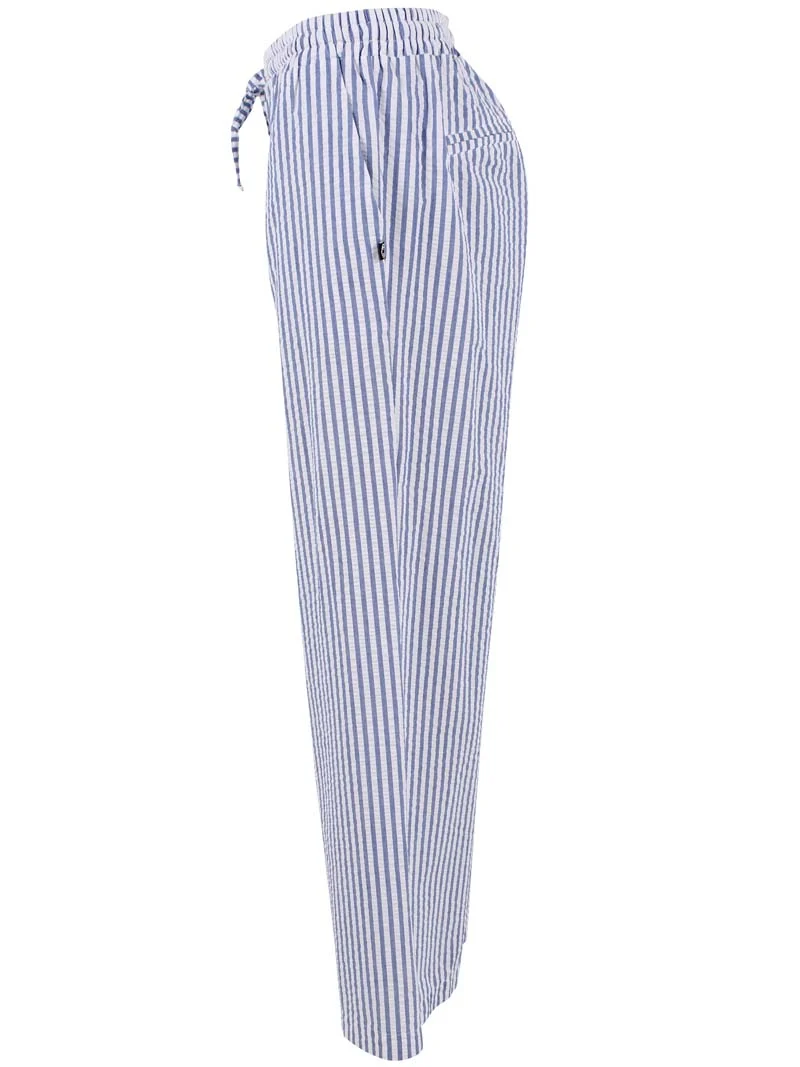 Danenynne Seersucker Pants Dk Navy/Chalk