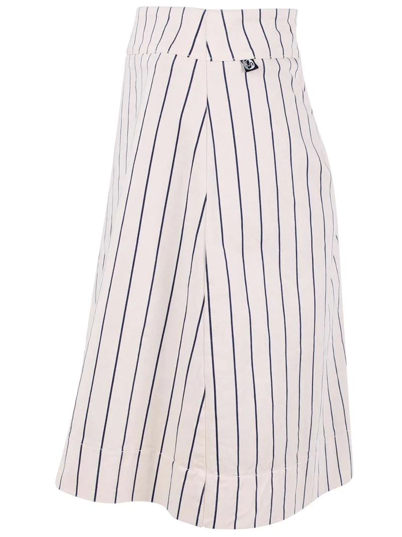 Danelondon Stretch Canvas Skirt Chalk/Dk Navy