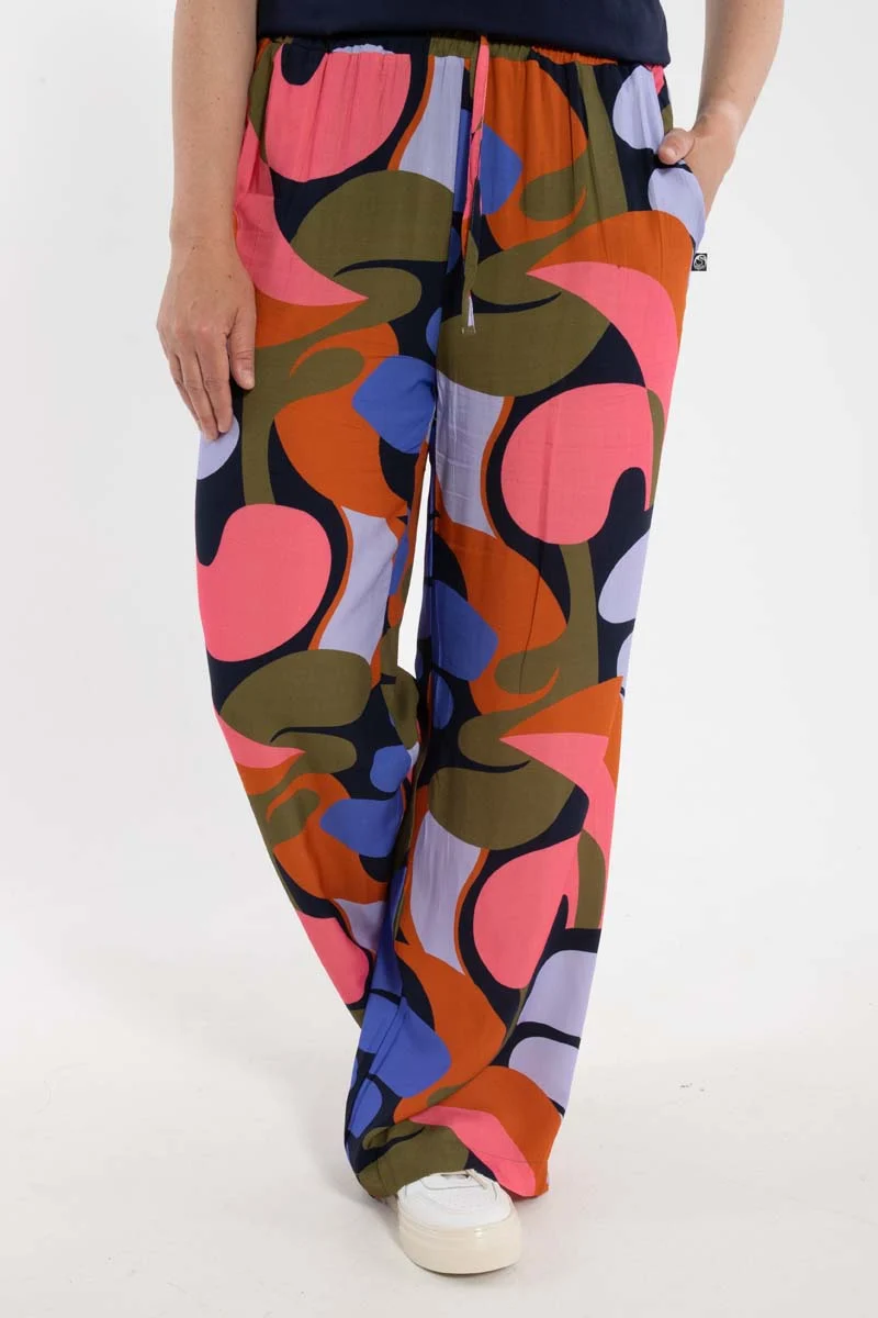 Danenynne Viscose Pants Dk Navy TROPS