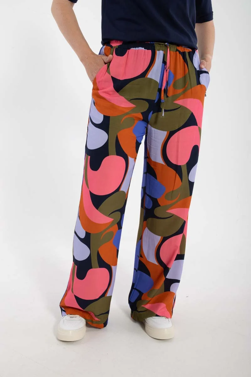 Danenynne Viscose Pants Dk Navy TROPS