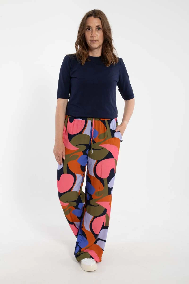 Danenynne Viscose Pants Dk Navy TROPS