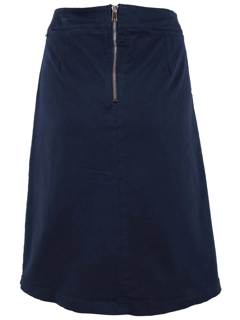 Danekage Stretch Twill Skirt Dk Navy