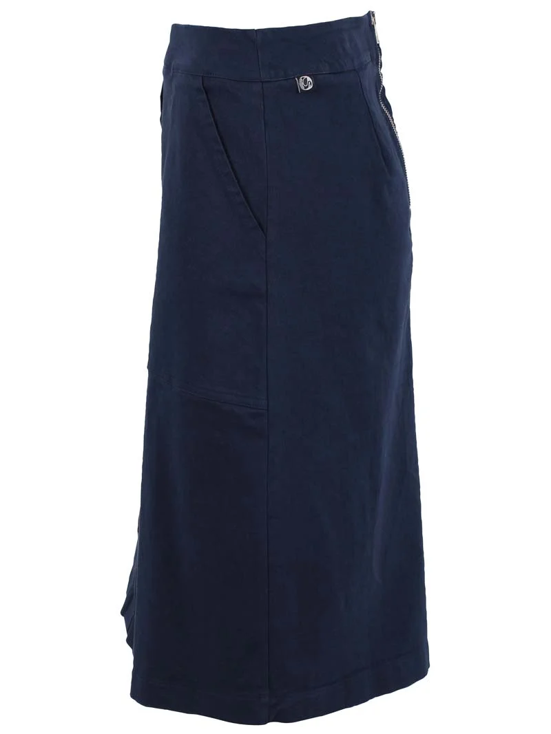 Danekage Stretch Twill Skirt Dk Navy