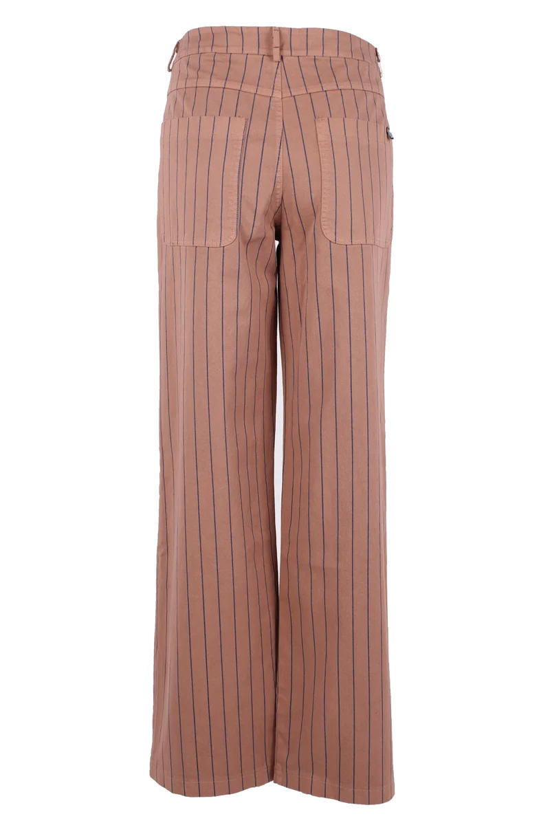 Danedaisy Stretch Canvas Pants Rose Beige/Dk Navy