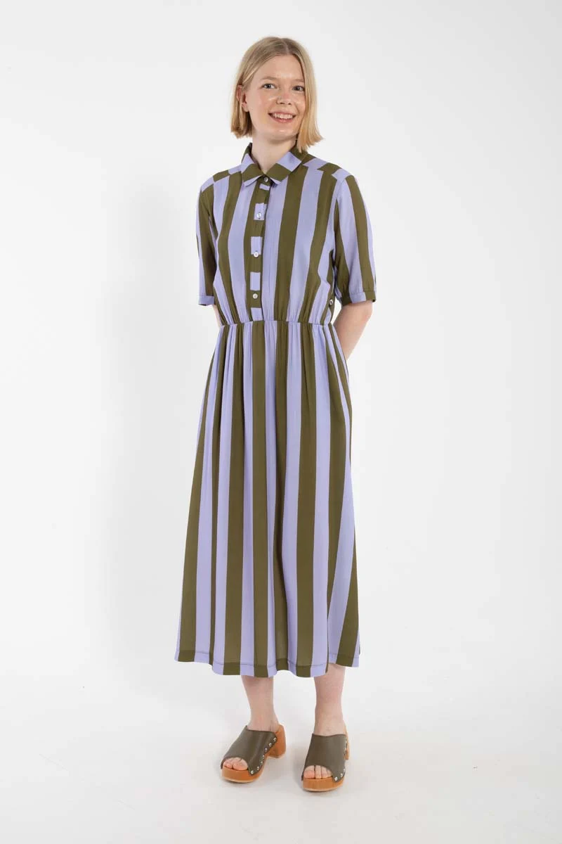 Daneguldhorn Viscose Dress Lilla/Olive