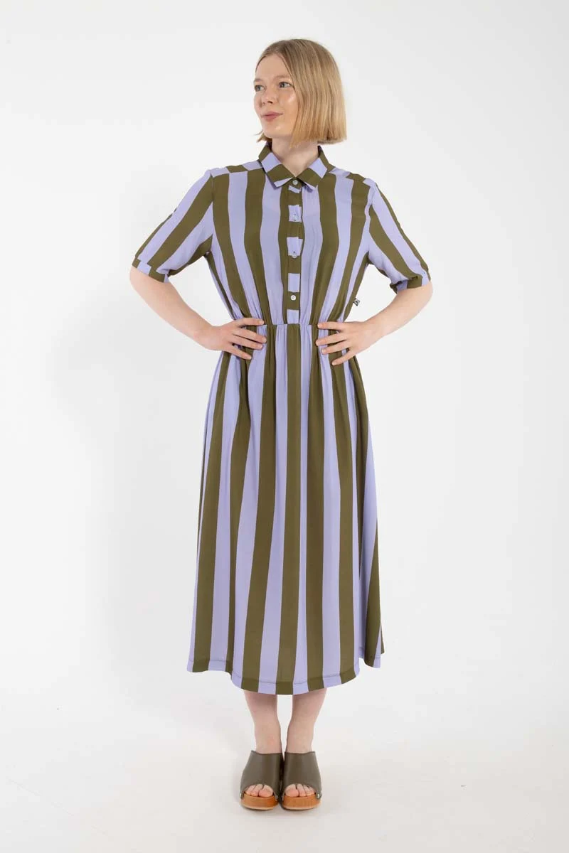 Daneguldhorn Viscose Dress Lilla/Olive