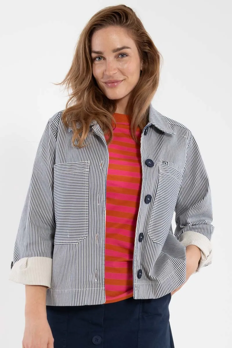 Daneprairie Stretch Canvas Jacket Dk Navy/Chalk