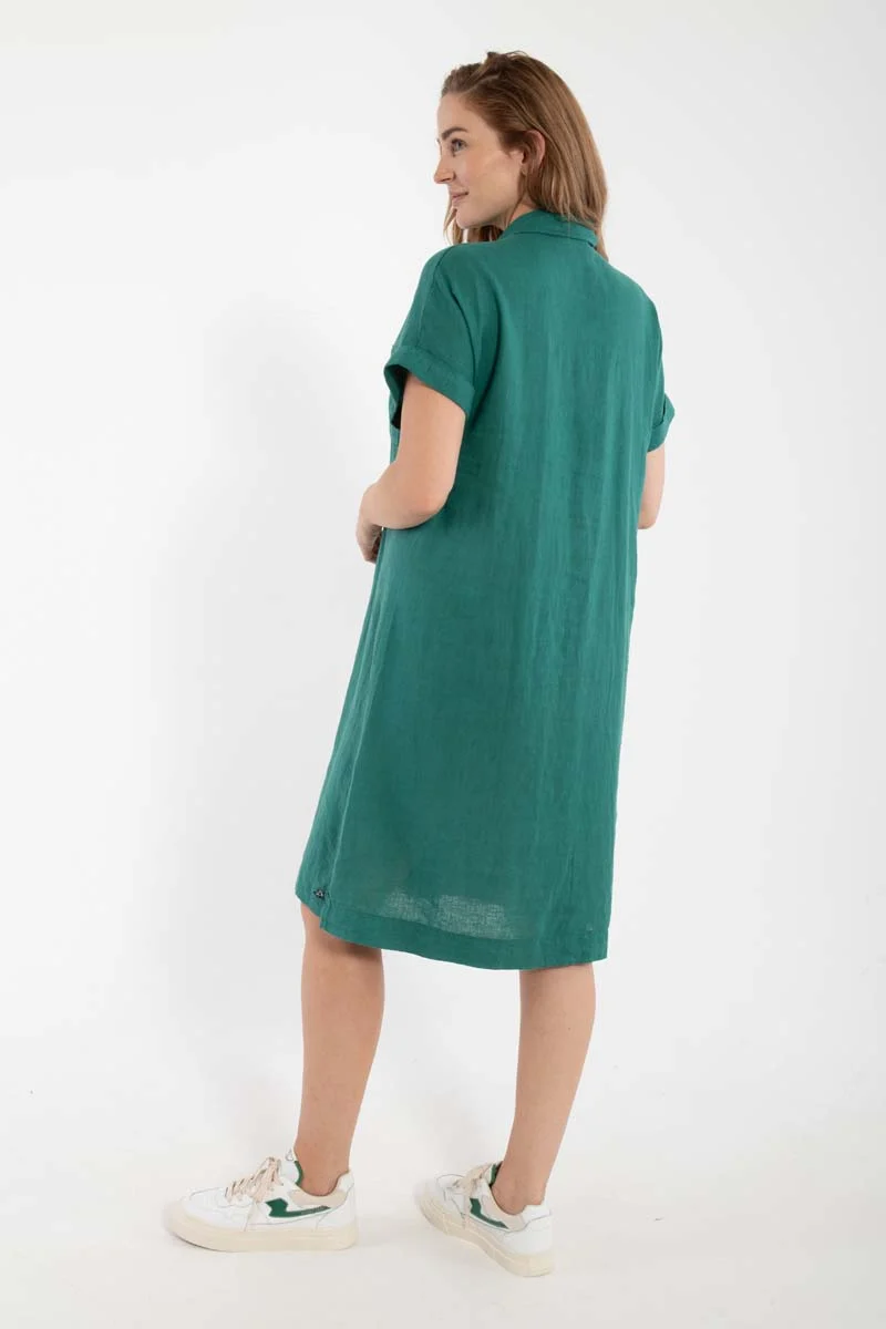 Danerrand Modal Linnen Dress Light Slate