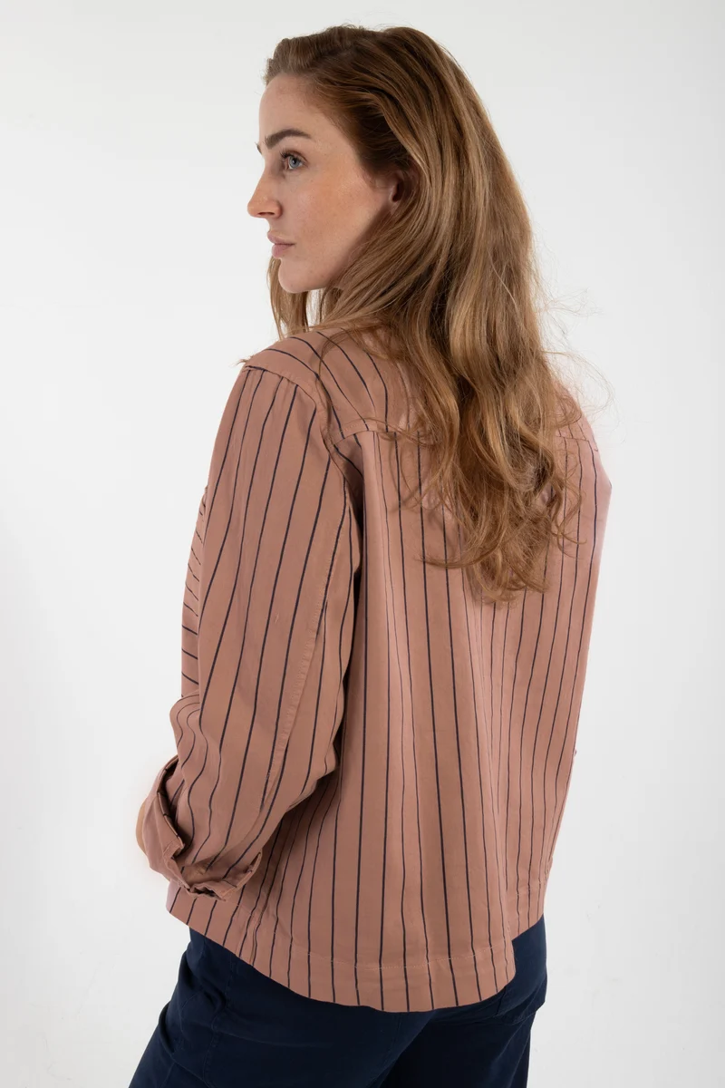 Daneprairie Stretch Canvas Jacket Rose Beige/Dk Navy