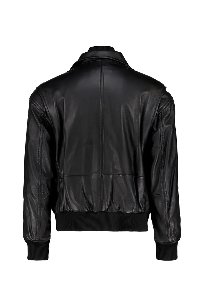 Lederjacke mit Stehkragen