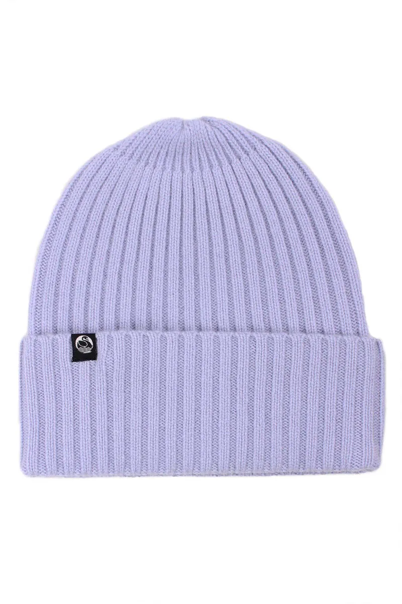 ESS - Cashmere Rib Beanie Soft Purple