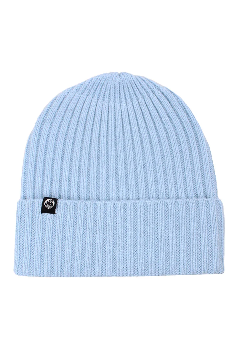 ESS - Cashmere Rib Beanie Soft Blue