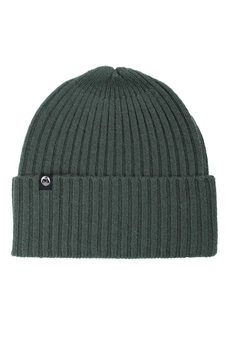 ESS - Cashmere Rib Beanie Olive Green