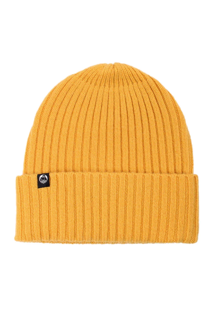 ESS - Cashmere Rib Beanie Honey Yellow