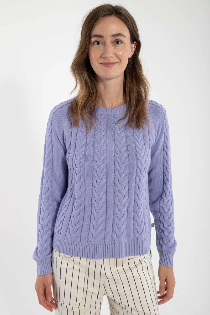 Danetwister Cable Sweater Lilla