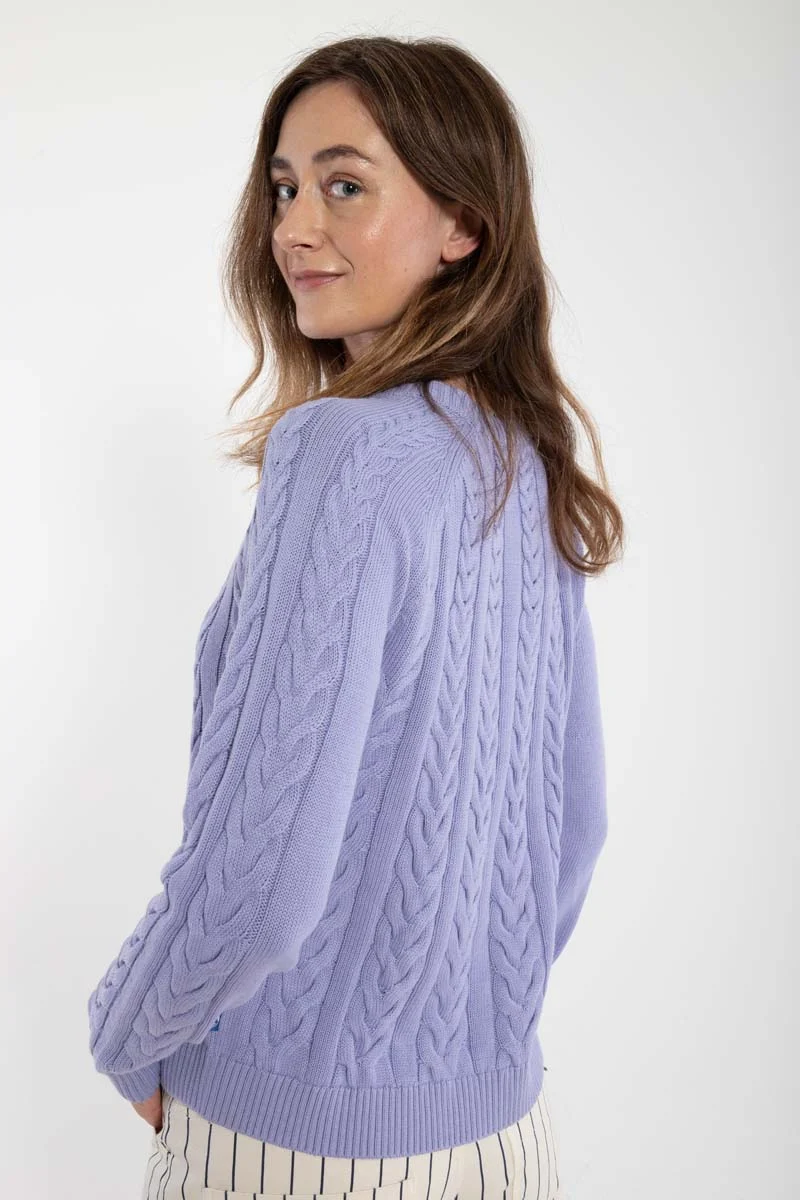 Danetwister Cable Sweater Lilla