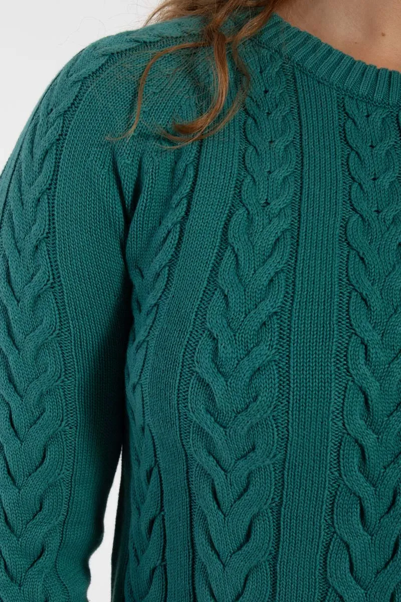 Danetwister Cable Sweater Light Slate