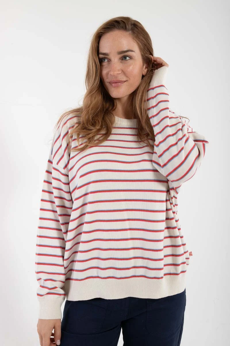 Danemeadow Cotton Knit Sweater Chalk TRIO