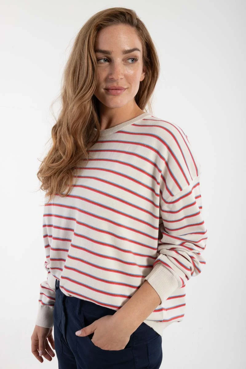 Danemeadow Cotton Knit Sweater Chalk TRIO
