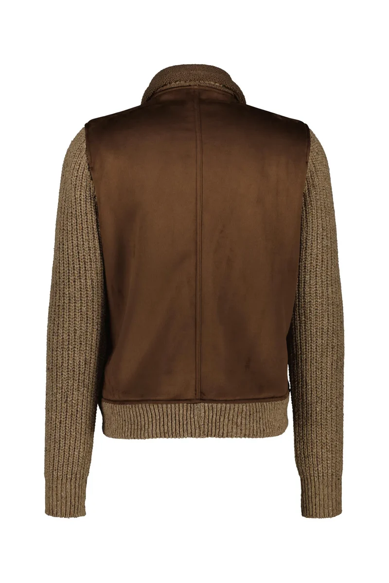 Hybridjacke mit aufliegendem Kragen