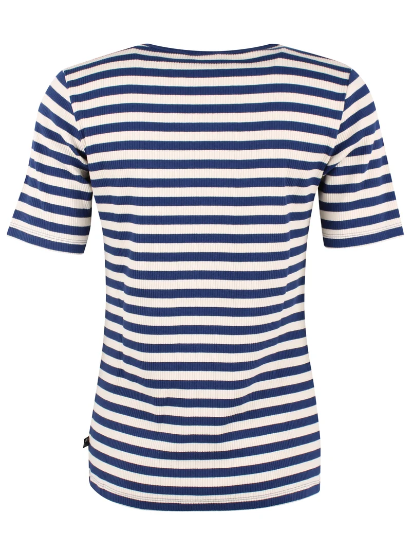 ESS - Danefriend Ribbing Tee Deep Blue/Chalk