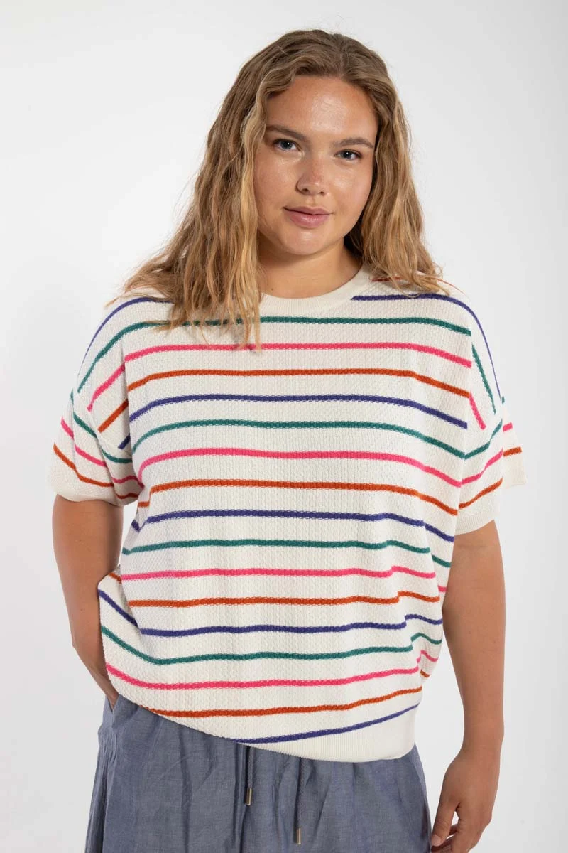 Danepopcorn Pearl Knit Sweater Tee Mellow Sailor
