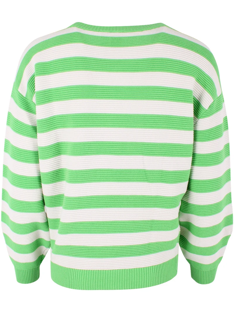 Danegold 3D Knit Sweater Bright Green/Chalk