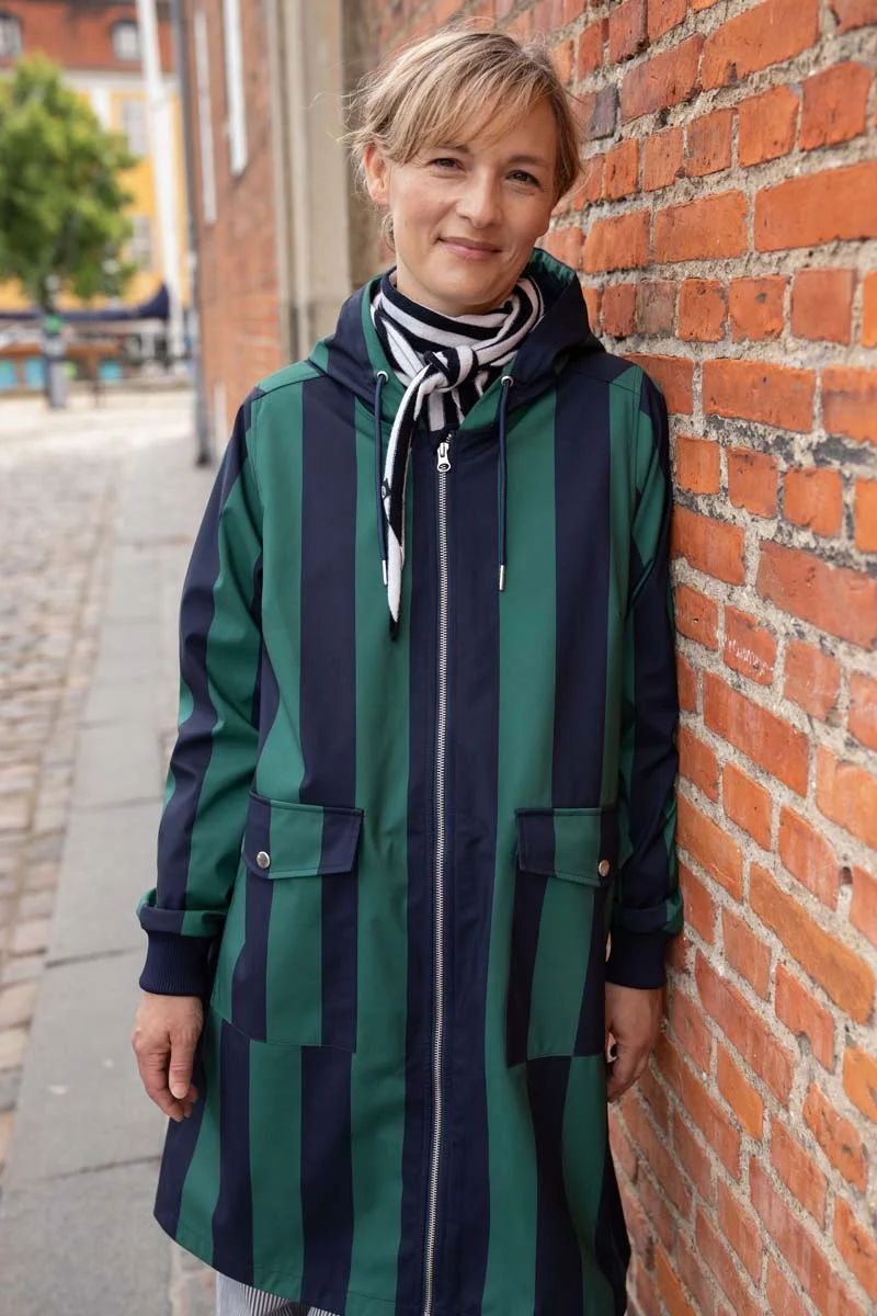 Danemarselisborg Brushed Shell Parka Dk Navy/Verde