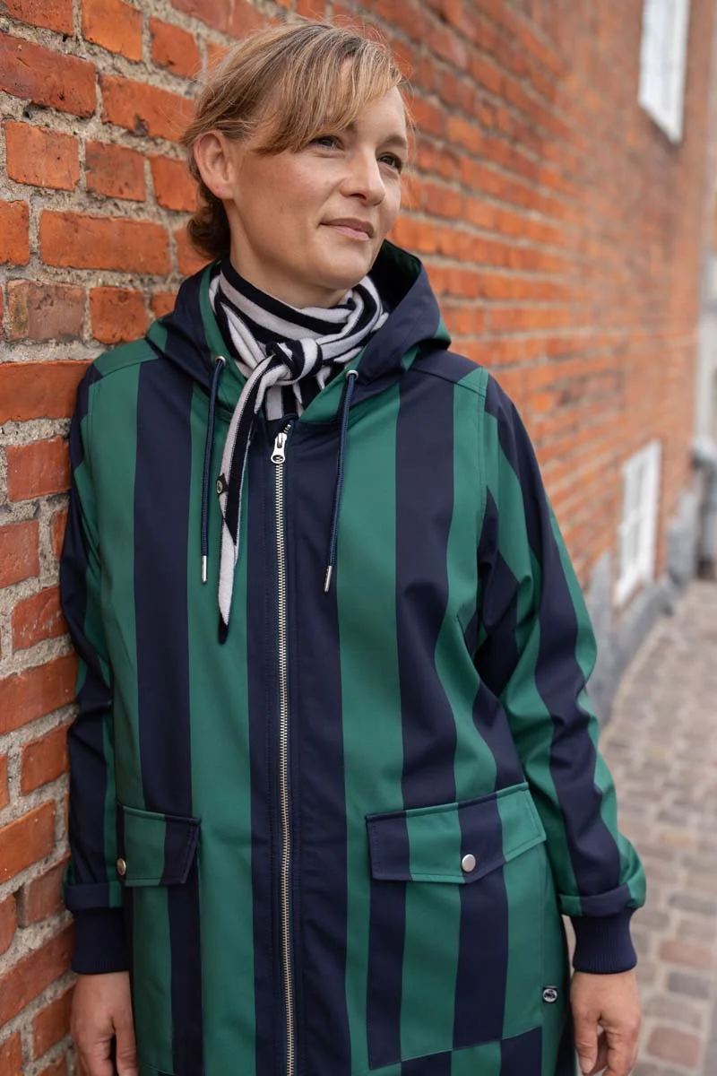 Danemarselisborg Brushed Shell Parka Dk Navy/Verde