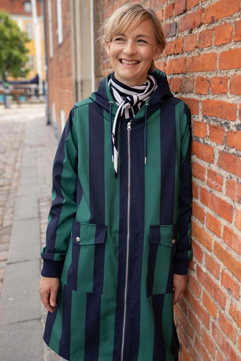 Danemarselisborg Brushed Shell Parka Dk Navy/Verde