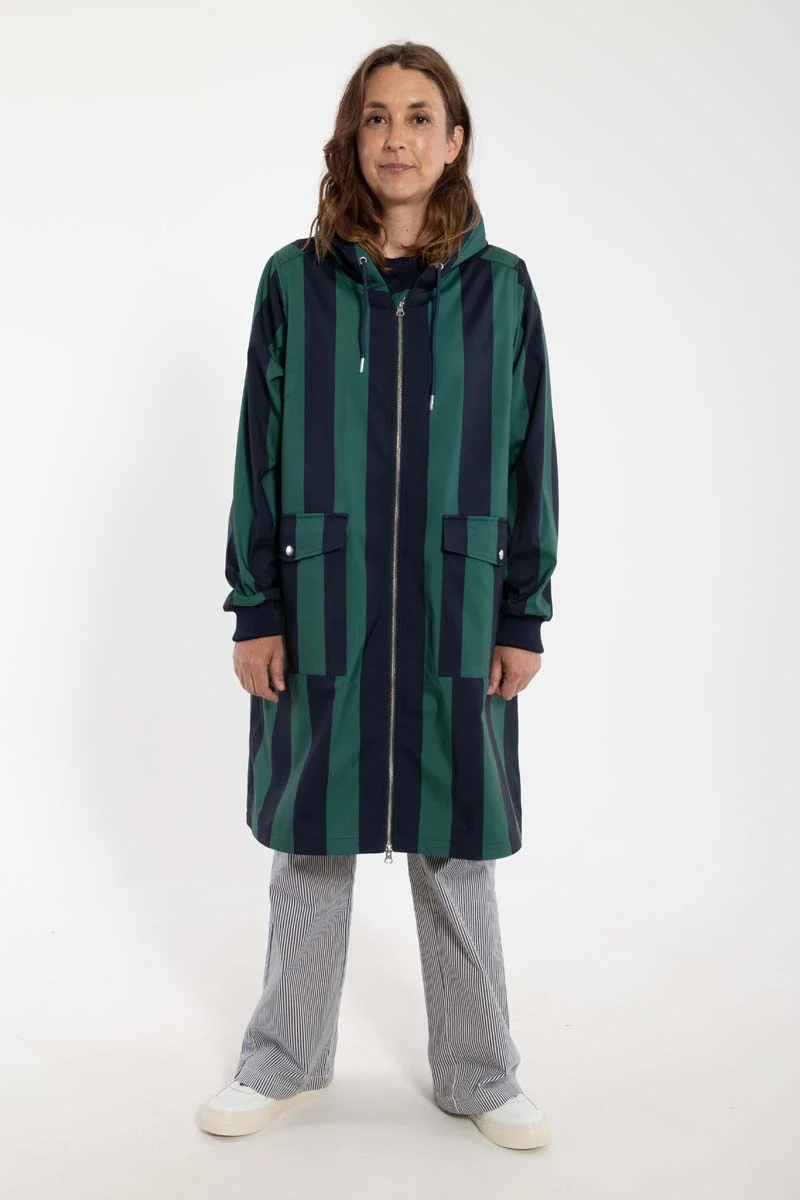 Danemarselisborg Brushed Shell Parka Dk Navy/Verde