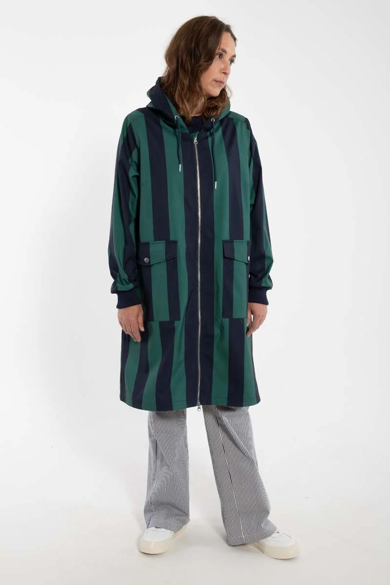 Danemarselisborg Brushed Shell Parka Dk Navy/Verde
