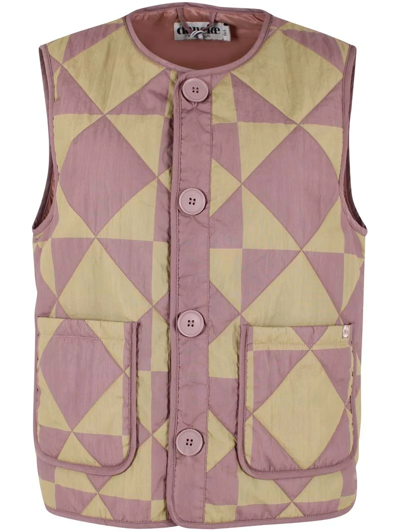 Danefield AOP Thermo Vest Dk Rose Beige/Beige DIAMETRIC