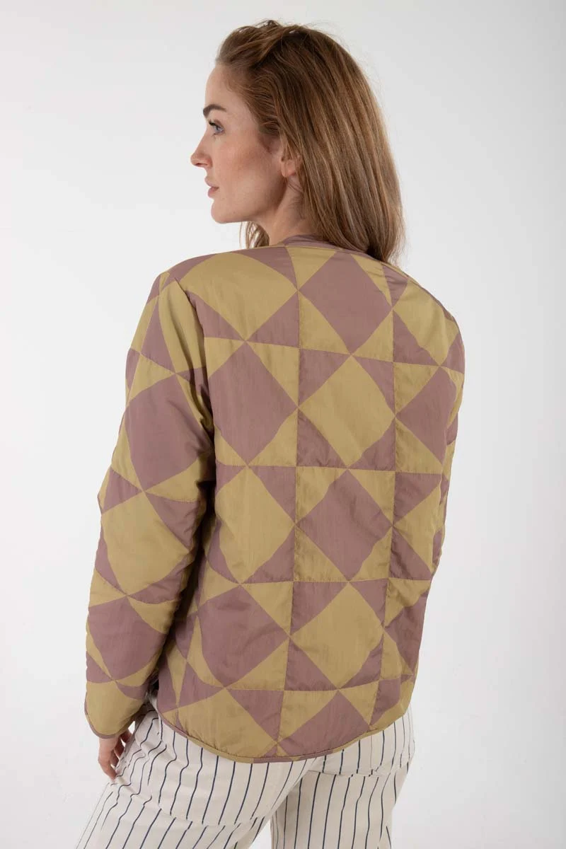 Daneland AOP Thermo Jacket Dk Rose Beige/Beige DIAMETRIC